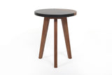 Steve Silver Caspian End Table - Brown Wood & Slate Accent, Mid-Century Style - 16 x 16 x 20.75