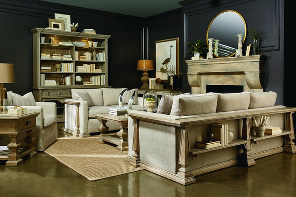 A.R.T. Furniture Arch Sloane End Table In Parch - New Traditional Design With Stylish Parquet Top & Storage Solutions Brown, Brown Parrawood Solids,Cathedral Elm Veneers,Metal And Glass Accents 233304-2802