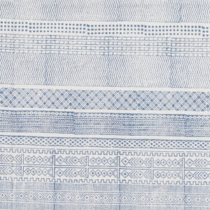 Surya Idina 2' X 3' Handmade Cotton Rug - Elegant Global Design, Durable & Charming For Any Room! Blue Cotton Idi8800-810