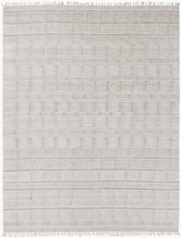Surya Idina 2' X 3' Handmade Cotton Rug - Elegant Global Design, Durable & Charming For Any Room! Gray Cotton Idi8801-810