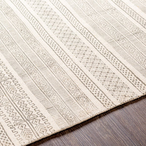 Surya Idina 2' X 3' Handmade Cotton Rug - Elegant Global Design, Durable & Charming For Any Room! Gray Cotton Idi8801-810