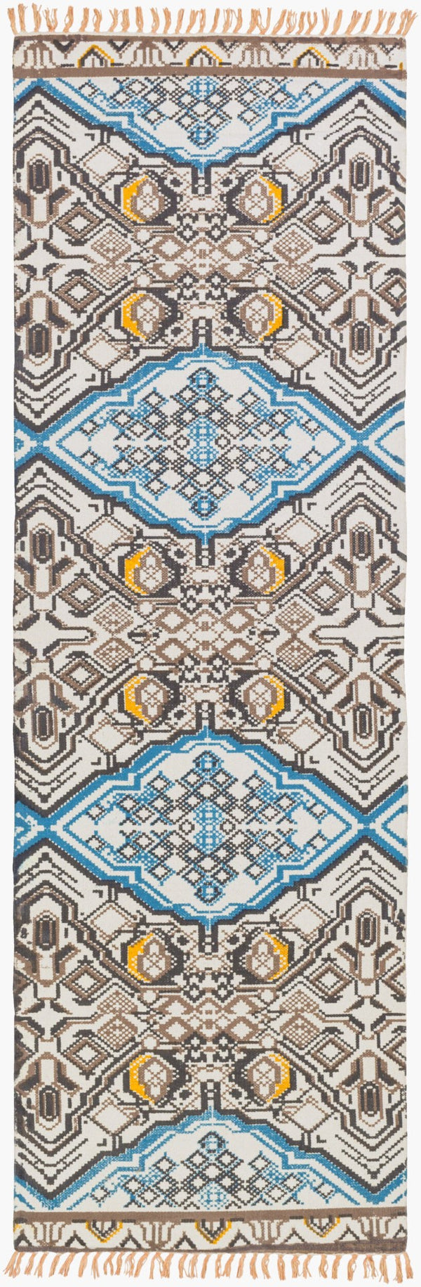 Surya Idina 2' X 3' Handmade Cotton Rug - Elegant Global Design, Durable & Charming For Any Room! Charcoal Cotton Idi8802-268
