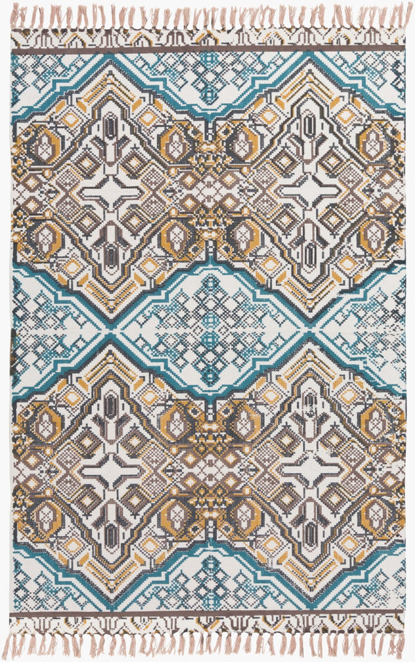 Surya Idina 2' X 3' Handmade Cotton Rug - Elegant Global Design, Durable & Charming For Any Room! Charcoal Cotton Idi8802-46
