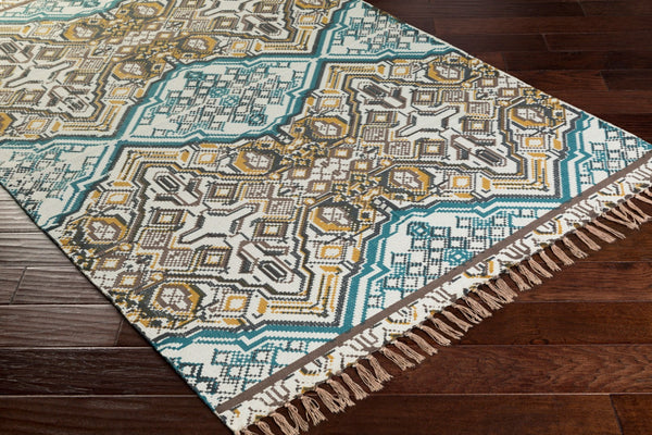 Surya Idina 2' X 3' Handmade Cotton Rug - Elegant Global Design, Durable & Charming For Any Room! Charcoal Cotton Idi8802-810