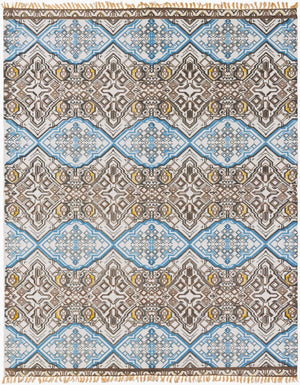 Surya Idina 2' X 3' Handmade Cotton Rug - Elegant Global Design, Durable & Charming For Any Room! Charcoal Cotton Idi8802-810