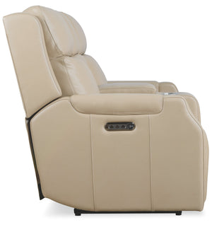 Hooker Furniture Nelson Zero Gravity Power Loveseat Top Grain Leather Recliner with Lumbar Support SS836-PHZLC2-070