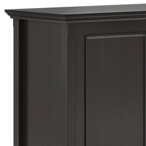English Elm Amherst Wide 3-Door Storage Cabinet - Handcrafted Hickory Brown With Adjustable Shelves & Style B136P158350