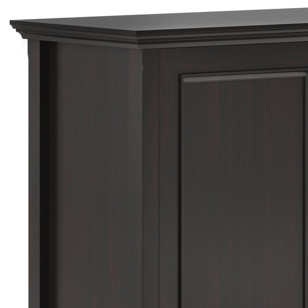 English Elm Amherst Wide 3-Door Storage Cabinet - Handcrafted Hickory Brown With Adjustable Shelves & Style B136P158350