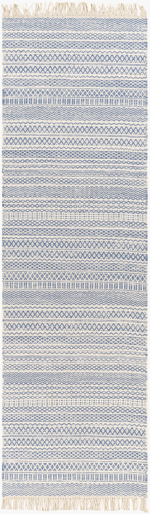 Surya Idina Ii 2'6" X 8' Handmade Rug - Rustic Charm & Durability For Cozy, Inviting Spaces, Wool In India Blue Wool Idn8000-268