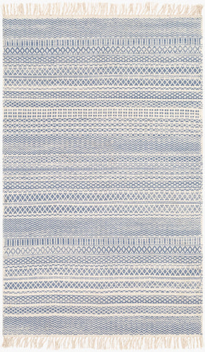 Surya Idina Ii 2'6" X 8' Handmade Rug - Rustic Charm & Durability For Cozy, Inviting Spaces, Wool In India Blue Wool Idn8000-35