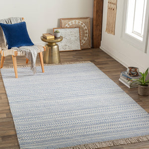 Surya Idina Ii 2'6" X 8' Handmade Rug - Rustic Charm & Durability For Cozy, Inviting Spaces, Wool In India Blue Wool Idn8000-268