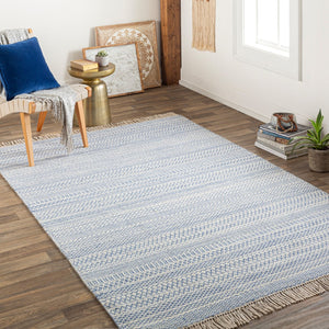 Surya Idina Ii 2'6" X 8' Handmade Rug - Rustic Charm & Durability For Cozy, Inviting Spaces, Wool In India Blue Wool Idn8000-35