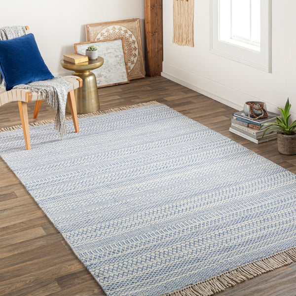 Surya Idina Ii 2'6" X 8' Handmade Rug - Rustic Charm & Durability For Cozy, Inviting Spaces, Wool In India Blue Wool Idn8000-35