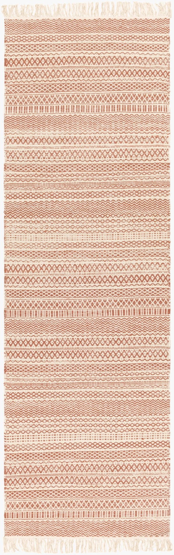 Surya Idina Ii 2'6" X 8' Handmade Rug - Rustic Charm & Durability For Cozy, Inviting Spaces, Wool In India Rust Wool Idn8001-268