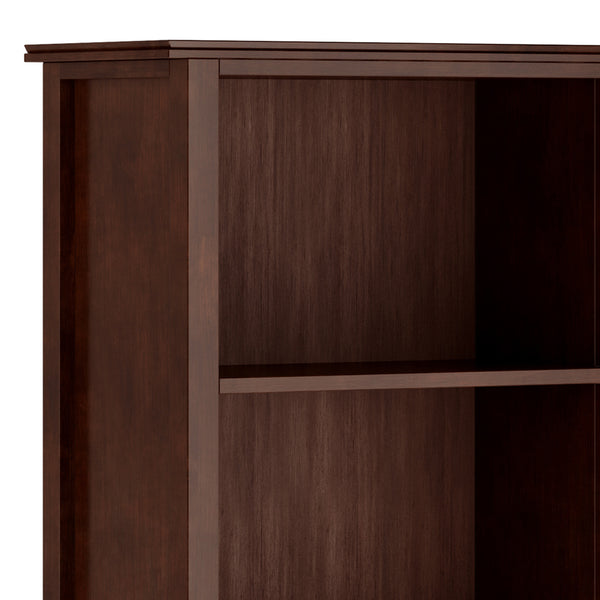 English Elm Artisan 5-Shelf Bookcase In Rich Russet Brown - Handcrafted, Adjustable, And Versatile Storage Solution B136P158386