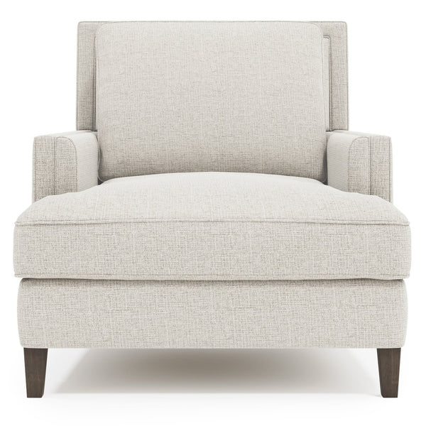 Bernhardt Bernhardt Addison Fabric Chair With Tailored Track Arms, Spring-Down Cushions & Tapered Wood Legs - Made to Order B1482B