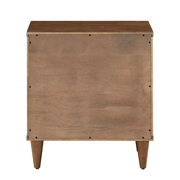 Homelegance By Top-Line Drake 1-Drawer Wood Nightstand Brown Rubberwood