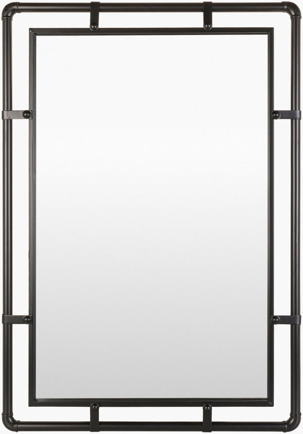 Livabliss Indus Hand-painted Steel Frame Wall Mirror Rustic Artisan Accent for Any Room IDS001-3524