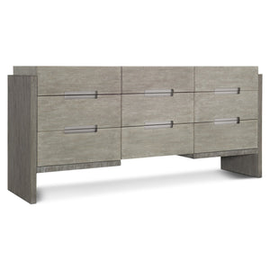 Bernhardt Bernhardt Foundations Nightstand With Cerused Acacia Grain, Soft-Close Drawer & Dual Usb Charging Dark Shale; Light Shale 72"W x 20"D x 34.25"H 306052