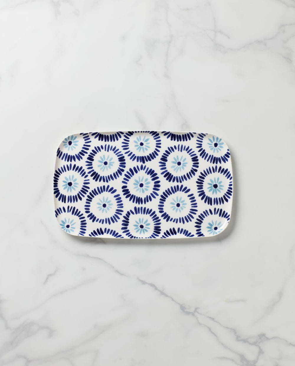 Lenox Kate Spade Floral Way Hors D'oeuvre Tray Blue, WHITE PORCELAIN 893512