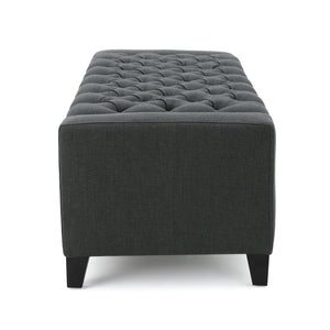 English Elm Guernsey Tufted Storage Ottoman with Lift Top Hidden Compartment for Living Rooms 59336.00DGY