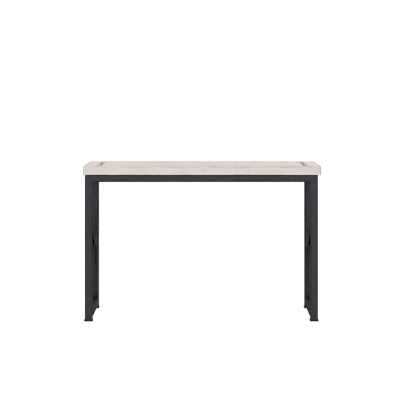 A.R.T. Furniture Alcove Casual Traditional Metal End Table In Belgian Ivory & Burnished Brass - Stylish Nesting Design White Acacia Solids,Maple Veneers,Iron 321363-1241