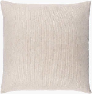 Surya Sallie Hand-woven 18"X18" Accent Pillow Cover - Durable Cotton-linen Blend For Cottage Home Style Cream Viscose,Linen,Cotton Iea001-2020