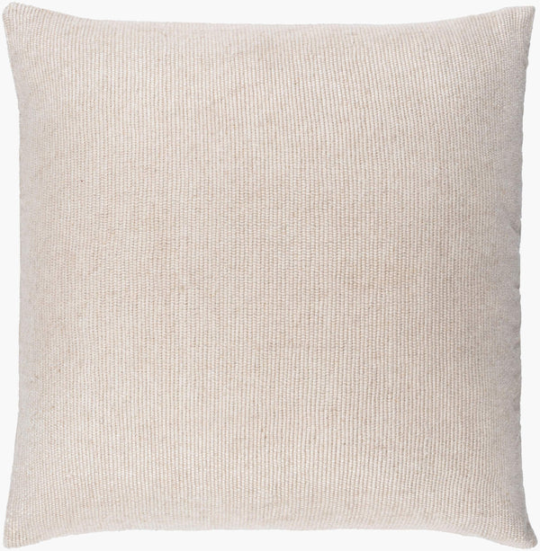 Surya Sallie Hand-woven 18"X18" Accent Pillow Cover - Durable Cotton-linen Blend For Cottage Home Style Cream Viscose,Linen,Cotton Iea001-2020