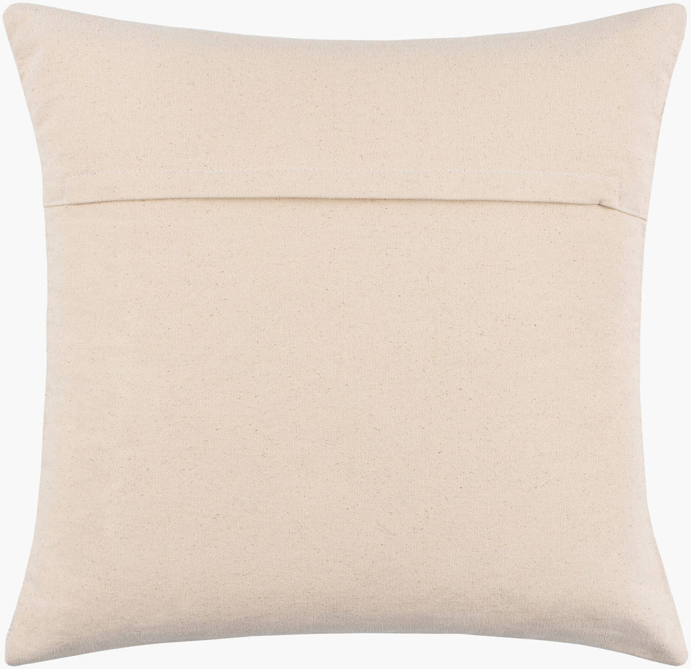 Surya Sallie Hand-woven 18"X18" Accent Pillow Cover - Durable Cotton-linen Blend For Cottage Home Style Cream Viscose,Linen,Cotton Iea001-2020