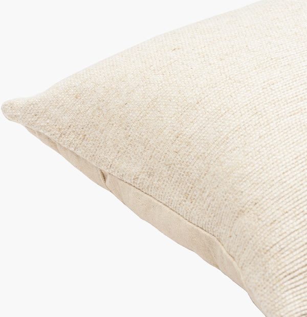 Surya Sallie Hand-woven 18"X18" Accent Pillow Cover - Durable Cotton-linen Blend For Cottage Home Style Cream Viscose,Linen,Cotton Iea001-2020