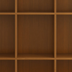 English Elm Acadian 9-Cube Bookcase & Storage Unit - Handcrafted Light Golden Brown With Timeless Design B136P158283