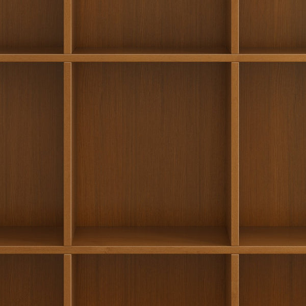 English Elm Acadian 9-Cube Bookcase & Storage Unit - Handcrafted Light Golden Brown With Timeless Design B136P158283