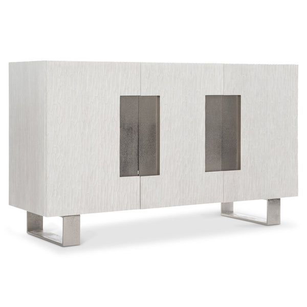 Bernhardt Bernhardt Solaria Buffet With Weathered Bone Finish, Chiseled Resin Doors, Soft-Close Storage Console 310134