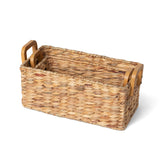 Woven Water Hyacinth Rectangle Storage Basket EAW20617 Park Hill