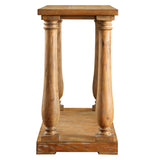 Homelegance By Top-Line Sammson Baluster Reclaimed Wood Sofa Table Light Natural MDF