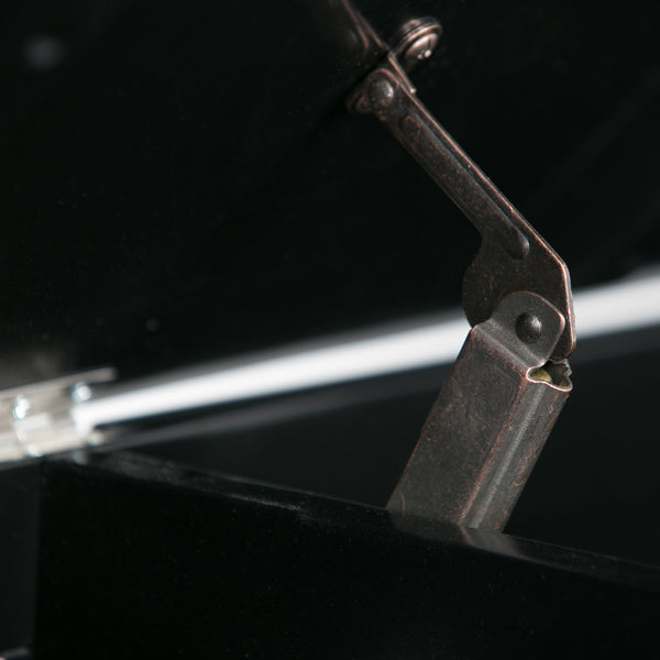 English Elm Adams Entryway Storage Bench In Black - Stylish Solid Wood Seating With Hidden Storage & Safety Hinges B136P158099