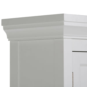 English Elm Avington Space Saver Cabinet - Pure White, Tall & Slim Storage Solution For Small Spaces & Decor B136P158506