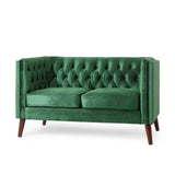 Christopher Knight Home® - Noble House - Holasek Contemporary Velvet Upholstered Tufted Loveseat