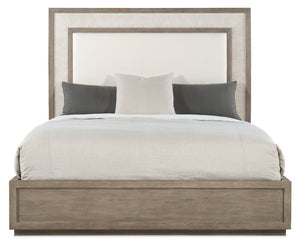 Hooker Furniture Serenity Queen Upholstered Panel Bed With Tall Padded Headboard, Sturdy Frame, Neutral Finish For Cozy Retreat 6350-90250-95