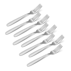 Lenox Oneida Jordan Everyday Flatware Dinner Forks, Set of 8 Metallic, STAINLESS METAL H001008A