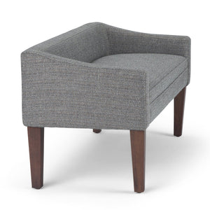 English Elm Parris Upholstered Bench with Tweed Fabric, High-Density Foam & Springs, Versatile Entryway Seat Gray B136P159229