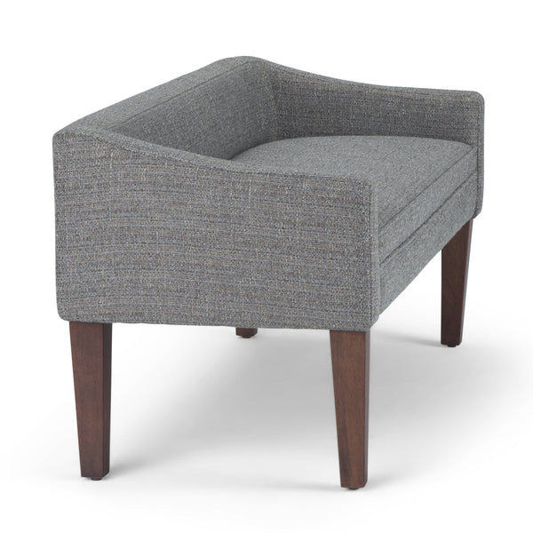 English Elm Parris Upholstered Bench with Tweed Fabric, High-Density Foam & Springs, Versatile Entryway Seat Gray B136P159229