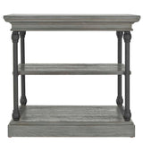 Homelegance By Top-Line Miranda Cornice Accent Storage Side Table Grey Engineered Wood