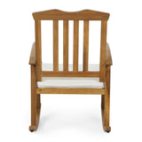 Christopher Knight Home® - Noble House - Petes Outdoor Acacia Wood Rocking Chair With Cushion