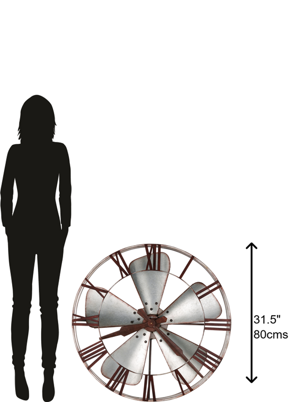 Hekman Furniture 625723 Oversized Industrial Wall Clock - Rustic Elegance Meets Modern Design For Any Space  Mill Shop Wall Clock 625723