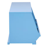 Homelegance By Top-Line Delrico Modular Stacking Storage Bins Blue MDF