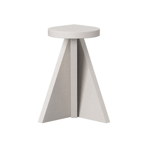 Bernhardt Bernhardt Stratum Accent Table With Fossil Faux Stone Teardrop Top & Sculptural Intersecting Triangle Base 325123