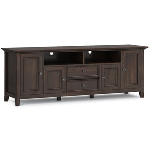 English Elm Amherst 72" Solid Wood Tv Stand In Brunette Brown - Stylish Media Storage With Transitional Design B136P158356