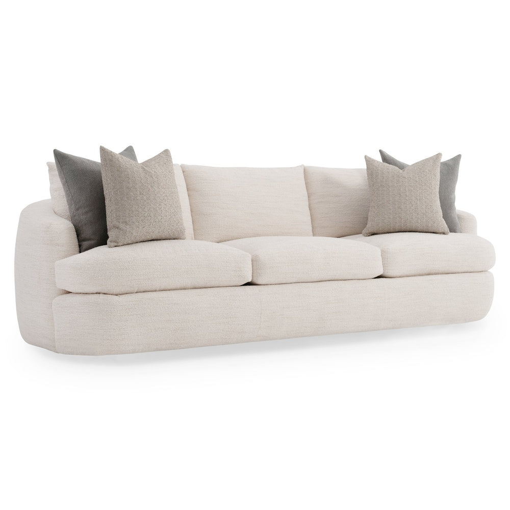 Bernhardt Bernhardt Jules Sofa With Curved Sculpted Back, Deep Cushions & Coordinating Pillows — Made To Order P1827A