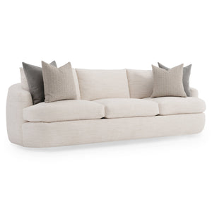Bernhardt Bernhardt Jules Sofa With Curved Sculpted Back, Deep Cushions & Coordinating Pillows — Made To Order P1827A